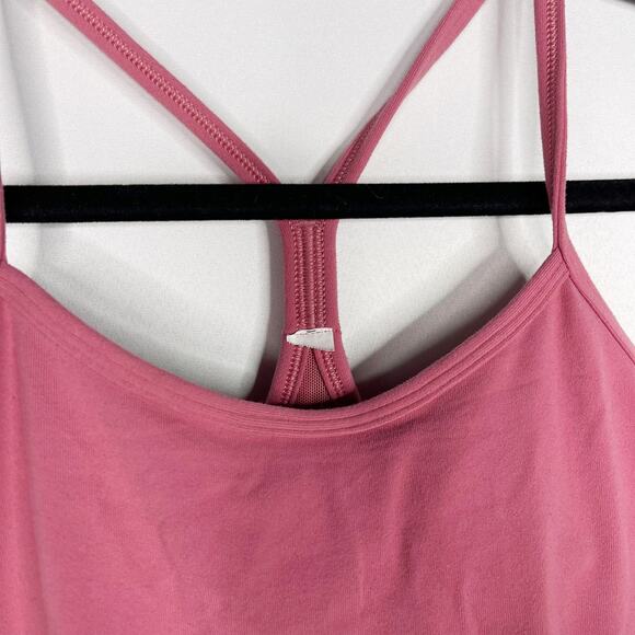 Lululemon Womens 2 Moss Rose Pink Power Pose Tank Top Built In Bra Luon Stretch - Picture 5 of 8